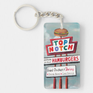 Fast Food Sign Key Ring