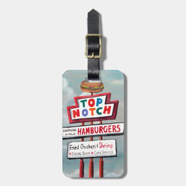 Fast Food Sign Luggage Tag (Front Vertical)