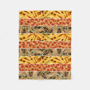Fast Food Stripes Fleece Blanket