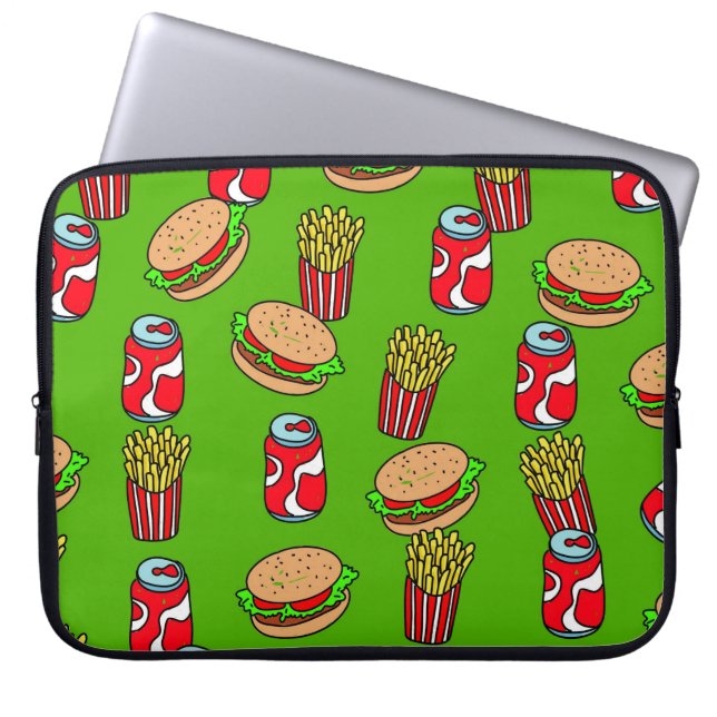 Fast Food Wallpaper Laptop Sleeve (Front)