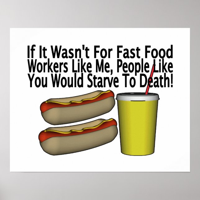 Fast Food Worker Poster (Front)