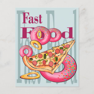 Fast Foods   Doughnuts Burger Food    Marketing Flyer