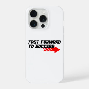 Fast Forward – Bold Red Motivation Quote Design iPhone 15 Pro Case