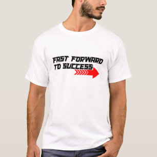 Fast Forward – Bold Red Motivation Quote Design T-Shirt