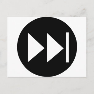 Fast Forward Button Symbol Postcard