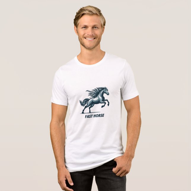 Fast Horse t-shirt Tri-Blend Shirt (Front Full)