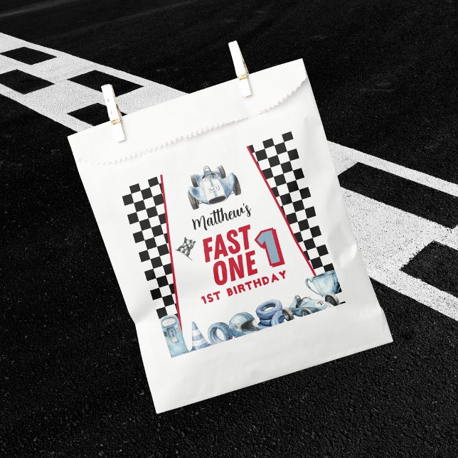 Fast One 1st birthday Boy Racing Car  Favour Bags (Creator Uploaded)