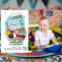 Fast one 1st birthday race car