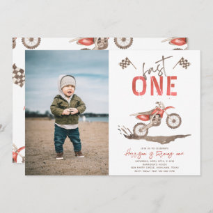 Fast ONE Birthday Invitation   1st Birthday 