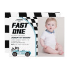 Fast One Blue Race Car Birthday Party Photo