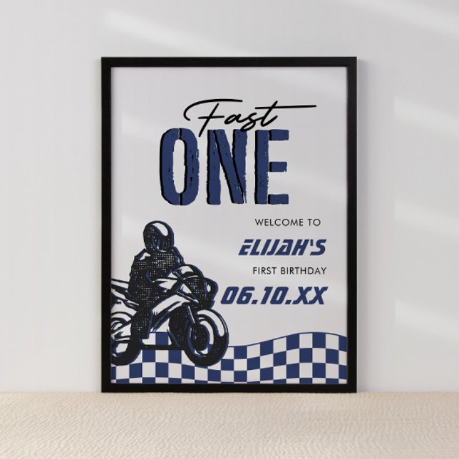 Fast One Boys 1st Dirt Bike Birthday Poster (Creator Uploaded)