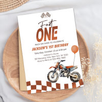 Fast One Dirt Bike Boy 1st Birthday Party