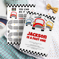 Fast One Modern Interactive Boy 1st Birthday