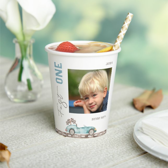 Fast One Photo Birthday  Paper Cups (Insitu)