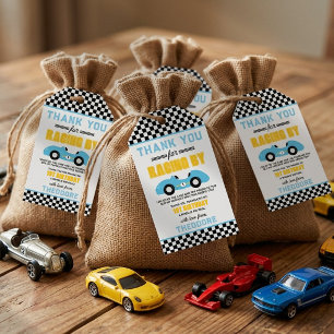 Fast One Race Car 1st Birthday Party Gift Tags