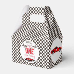 Fast One Race Car Boy 1st Birthday Party Favour Box