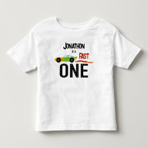 Fast ONE racecar first birthday party Toddler T-Shirt