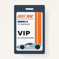 Fast One Racer's VIP Passes Birthday Invitation
