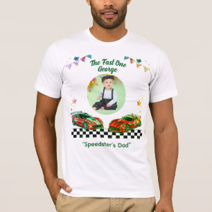 Fast One Red & Black Race Car Speedster Dad T-Shirt