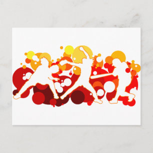 Fast Pitch Softball Players Postcard