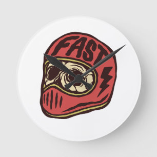 Fast Rider Round Clock