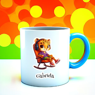 Fast Rocking Cheetah Personalised Vinyl Sticker