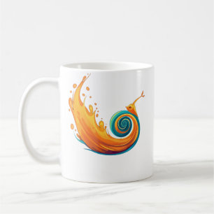 Fast Running Snail With Flames For Burning Snails Coffee Mug