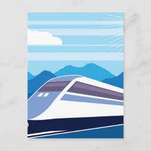 Fast Train Postcard