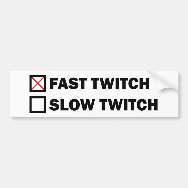 Fast Twitch Bumper Sticker (Front)