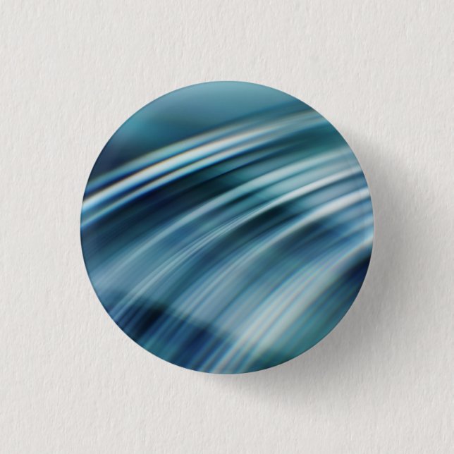 Fast Waves Texture: Stormy Blue Motion Trails 3 Cm Round Badge (Front)