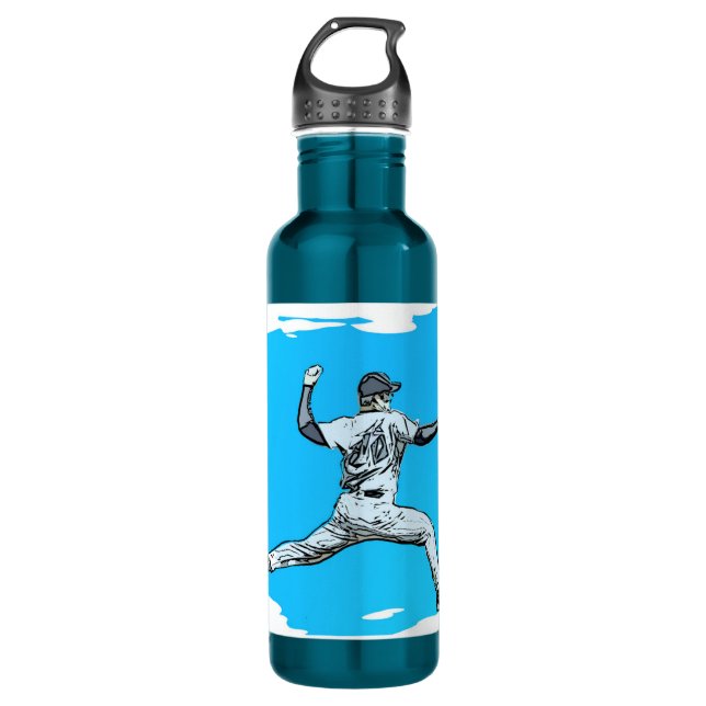 Fastball Baseball Pitcher   710 Ml Water Bottle (Front)