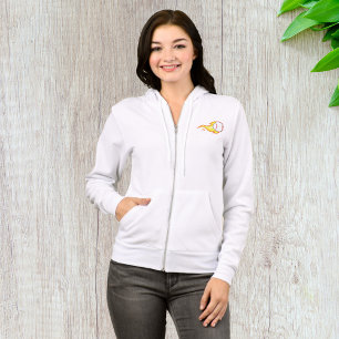 Fastball Flame Baseball Sports Hoodie