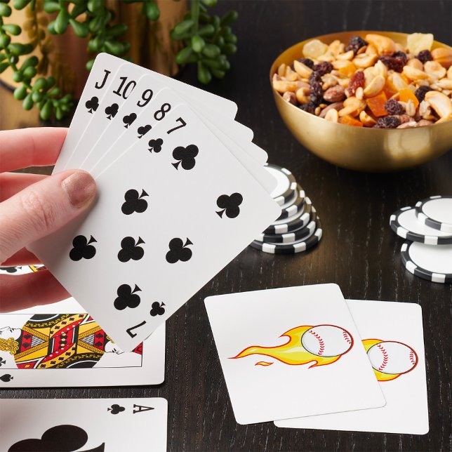 Fastball Flame Baseball Sports Playing Cards (Creator Uploaded)