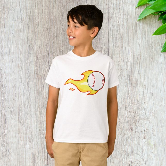 Fastball Flame Baseball Sports T-Shirt (Creator Uploaded)