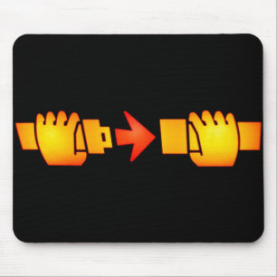 Fasten Seat Belt Sign Mouse Pad