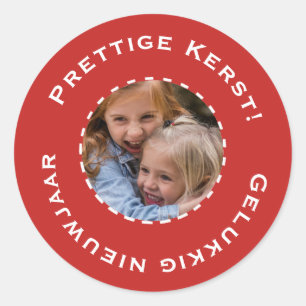 Fastench with photo classic round sticker