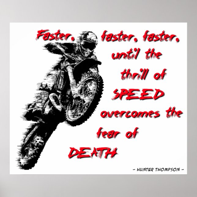 Faster Dirt Bike Motocross Poster (Front)
