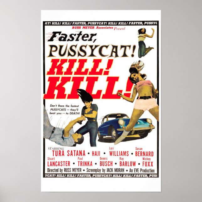Faster, Pussycat! Kill! Kill! Vintage Movie Poster (Front)