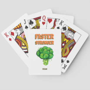 Faster Stronger Vegan Playing Cards