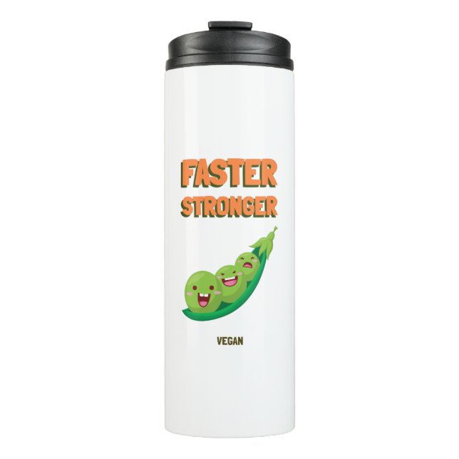 Faster Stronger Vegan  Thermal Tumbler (Front)