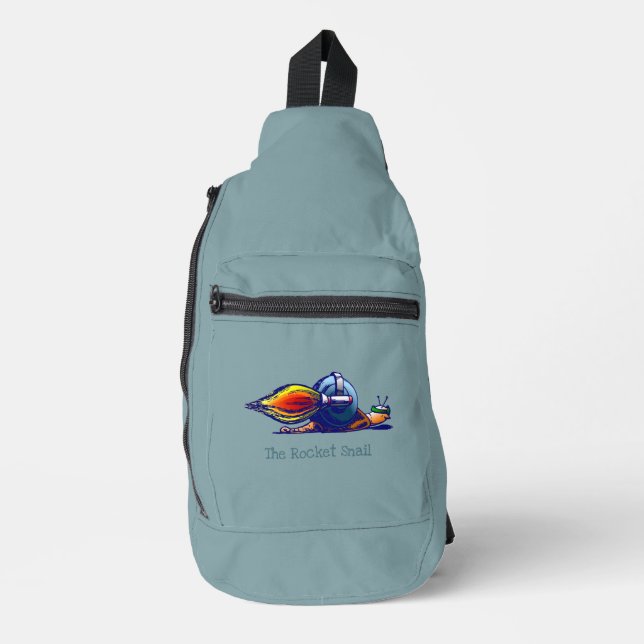 Fastest Rocket Snail in the Universe Sling Bag (Front)