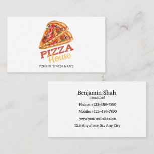 Fastfood Pizza logo Business Card