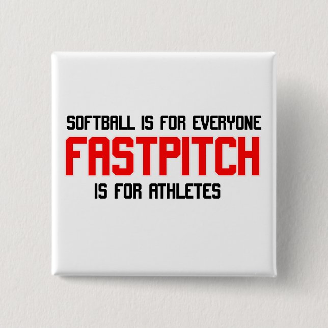 FastPitch 15 Cm Square Badge (Front)