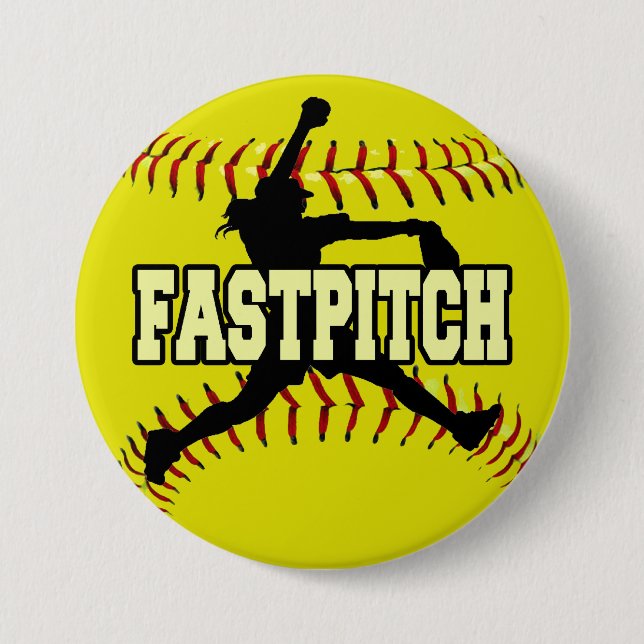 Fastpitch 7.5 Cm Round Badge (Front)