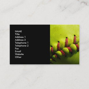 Fastpitch Softball Business Card