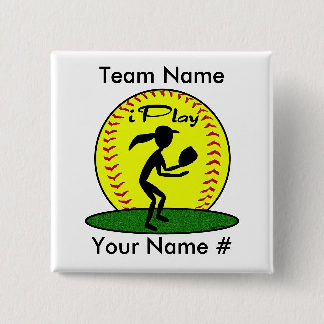 Fastpitch Softball Button (Front)
