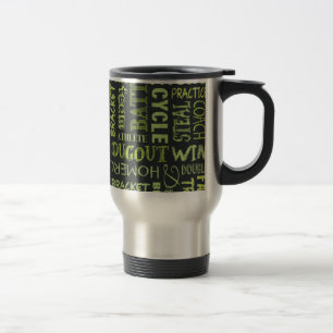 Fastpitch Softball Chalkboard Terms Travel Mug