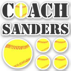 Fastpitch Softball Coach Custom Name Fun Sports