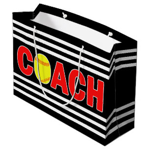 Fastpitch Softball Coach Custom Team Colour Sports Large Gift Bag