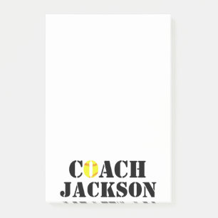 Fastpitch Softball Custom Coach Name Sports Office Post-it Notes